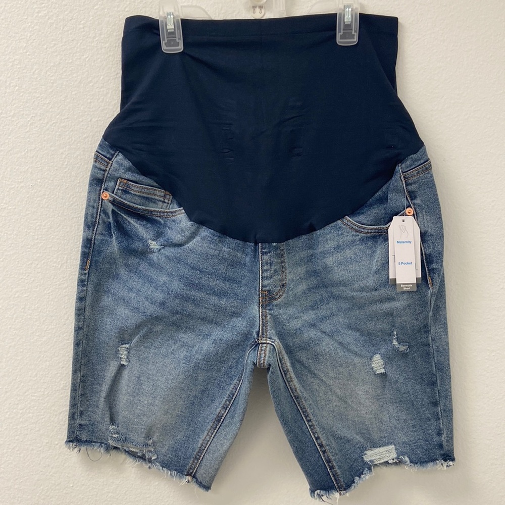 Maternity Bermuda Jean Short NWT
